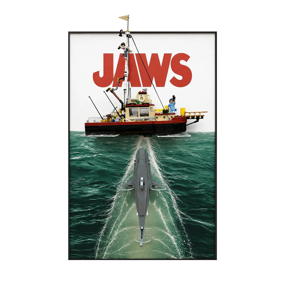 Wall Display Frame For LEGO® Ideas 21350 Jaws