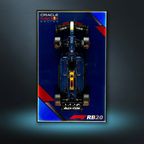 Wall-Mount Display Frame for LEGO® Oracle Red Bull Racing RB20 F1 Car 42206