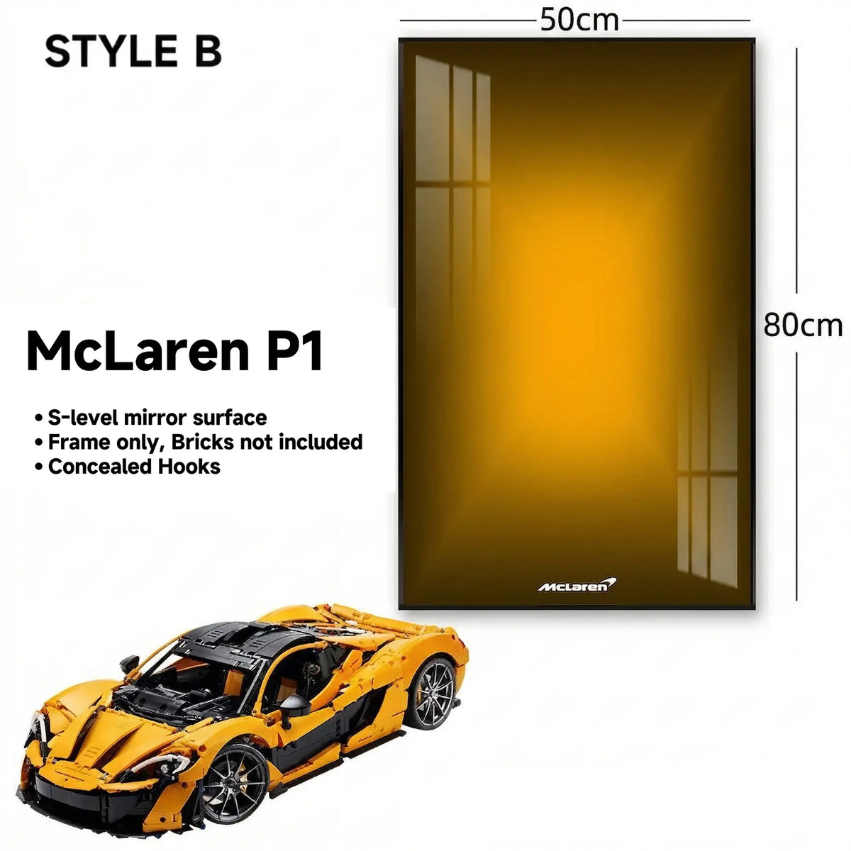 Wall-Mount Display Frame for LEGO® McLaren P1 42172