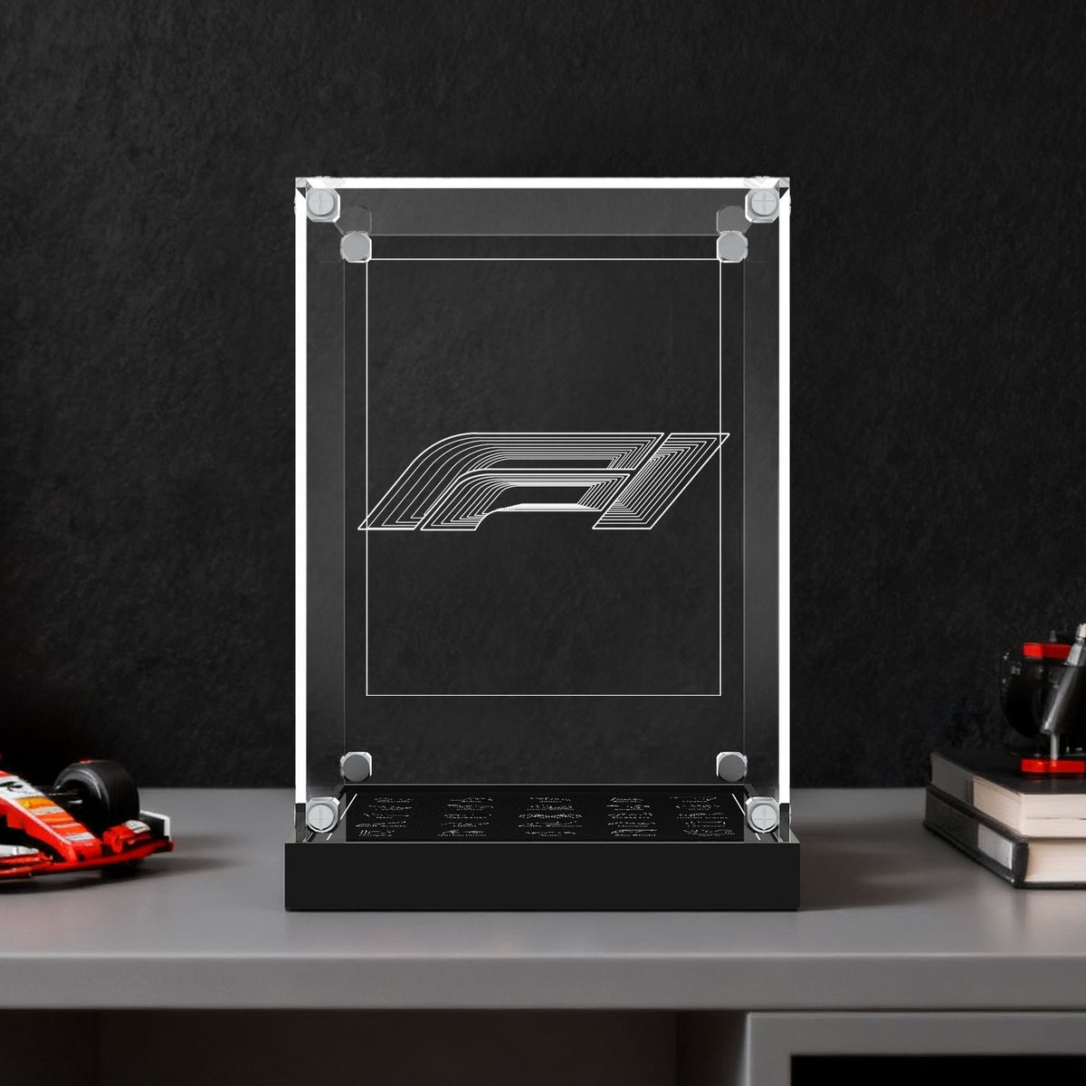 Wall mounted Display Case For LEGO® Editions F1 helmets