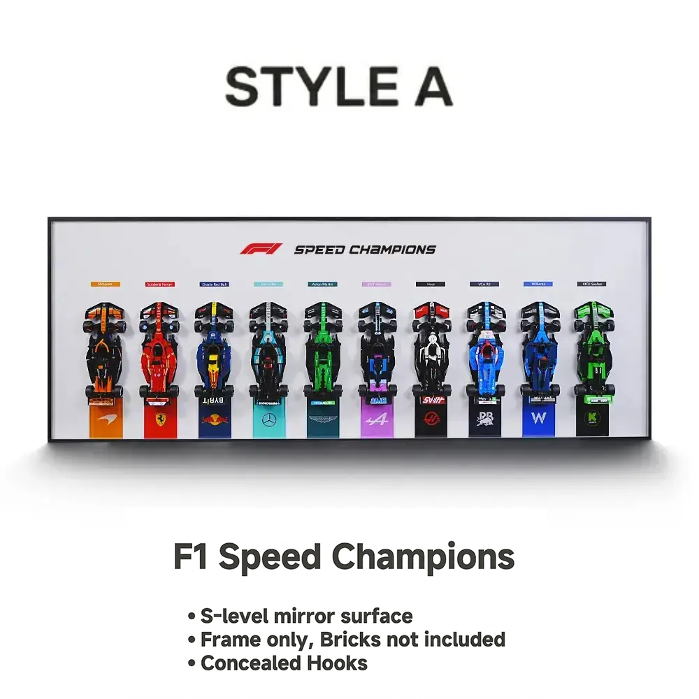 Wall-Mount Display Frame for LEGO® Speed Champion F1 series PLUS