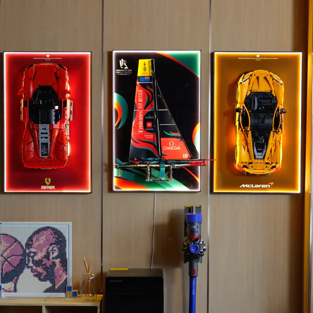 Wall-Mount Display Frame for LEGO Ferrari Daytona SP3 42143