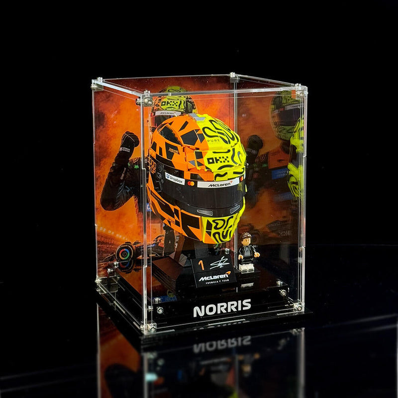 Wall mounted Display Case For LEGO® Editions F1 helmets