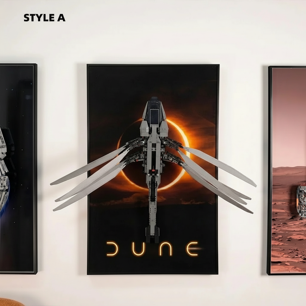 Wall-Mount Display Frame for LEGO® Icons Dune Atreides Royal Ornithopter (10327)