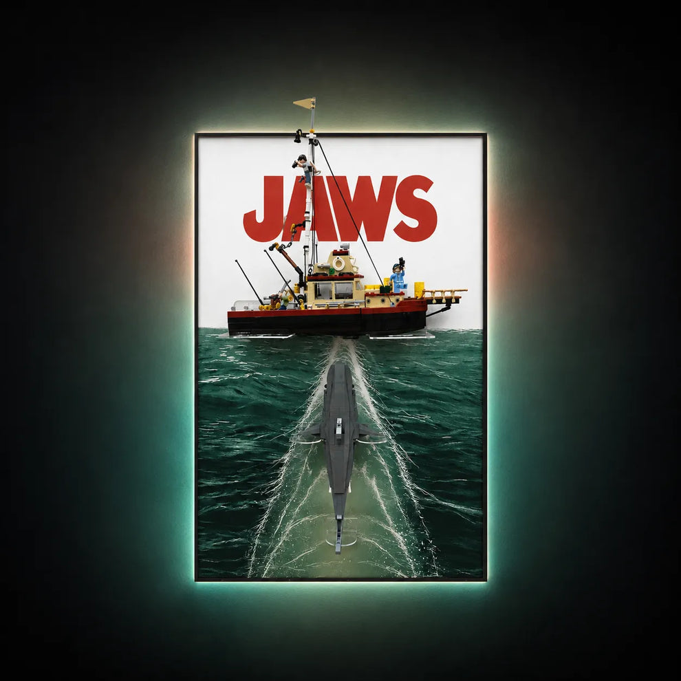 Wall Display Frame For LEGO® Ideas 21350 Jaws