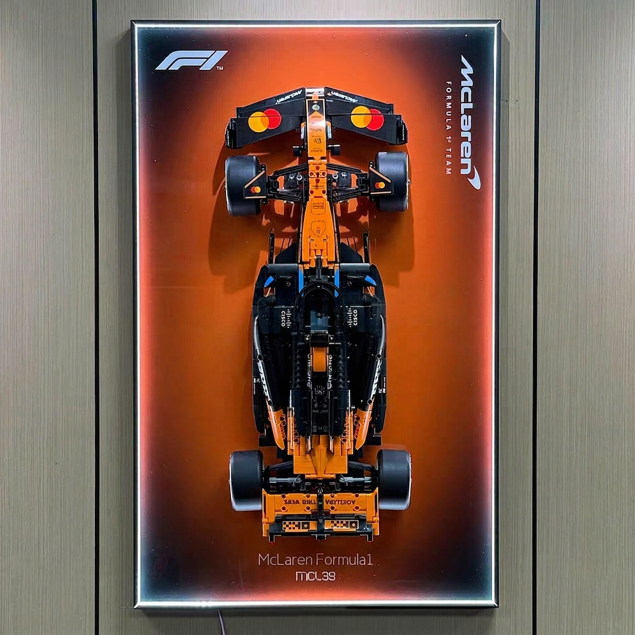 Wall-Mount Display Frame for LEGO® McLaren MCL39 F1 Car 42228