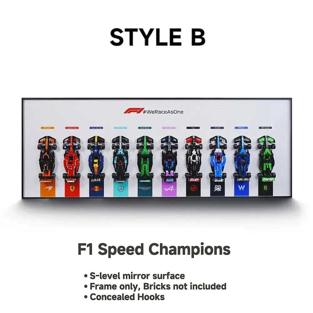 Wall-Mount Display Frame for LEGO® Speed Champion F1 series PLUS