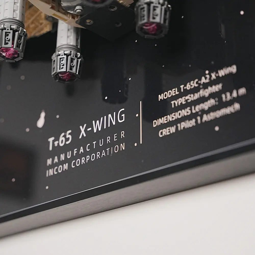 Wall-Mount Display frame for LEGO® STAR WARS X-Wing Starfighter 75355