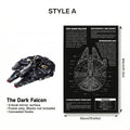 Wall-Mount Display Frame for LEGO® STAR WARS Dark Millennium Falcon 75389