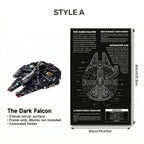 Wall-Mount Display Frame for LEGO® STAR WARS Dark Millennium Falcon 75389