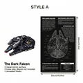 Wall-Mount Display Frame for LEGO® STAR WARS Dark Millennium Falcon 75389