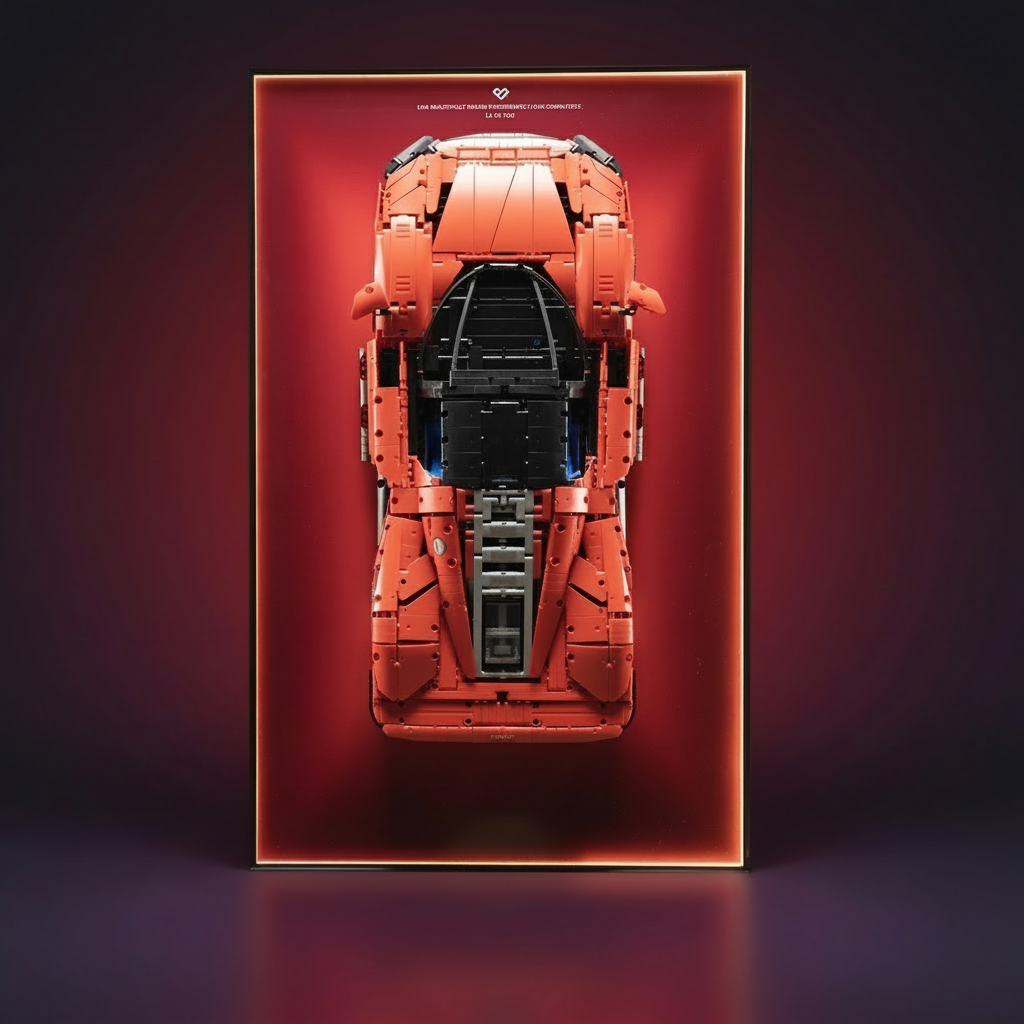 Wall-Mount Display Frame for LEGO Ferrari Daytona SP3 42143
