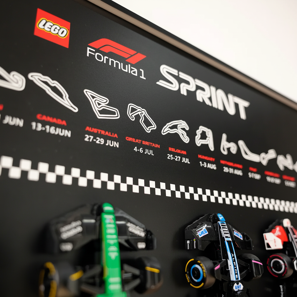 Wall-Mount Display Frame for LEGO® Speed Champion F1 series PLUS