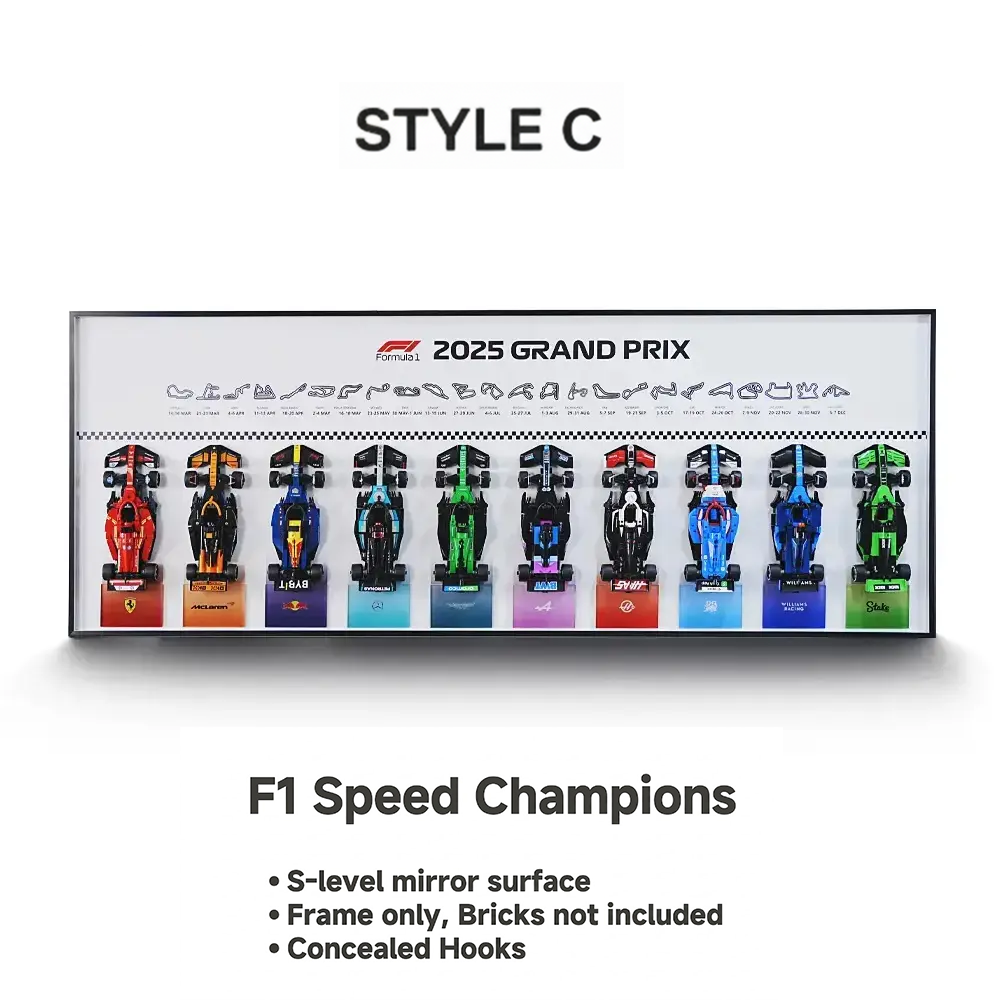 Wall-Mount Display Frame for LEGO® Speed Champion F1 series PLUS