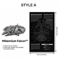 Wall-Mount Display Frame for LEGO® Star Wars Millennium Falcon 75257