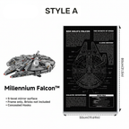 Wall-Mount Display Frame for LEGO® Star Wars Millennium Falcon 75257