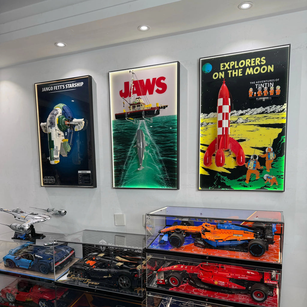 Wall Display Frame For LEGO® Ideas 21350 Jaws