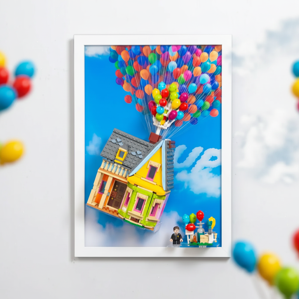 Wall-Mount Display Frame for LEGO® ‘Up’ House 43217