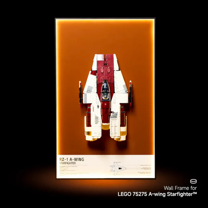 Wall-Mount Display Frame for LEGO® STAR WARS A-wing Starfighter 75275