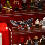 Wall mounted Display Case for lego Marvel Logo & Marvel Minifigure