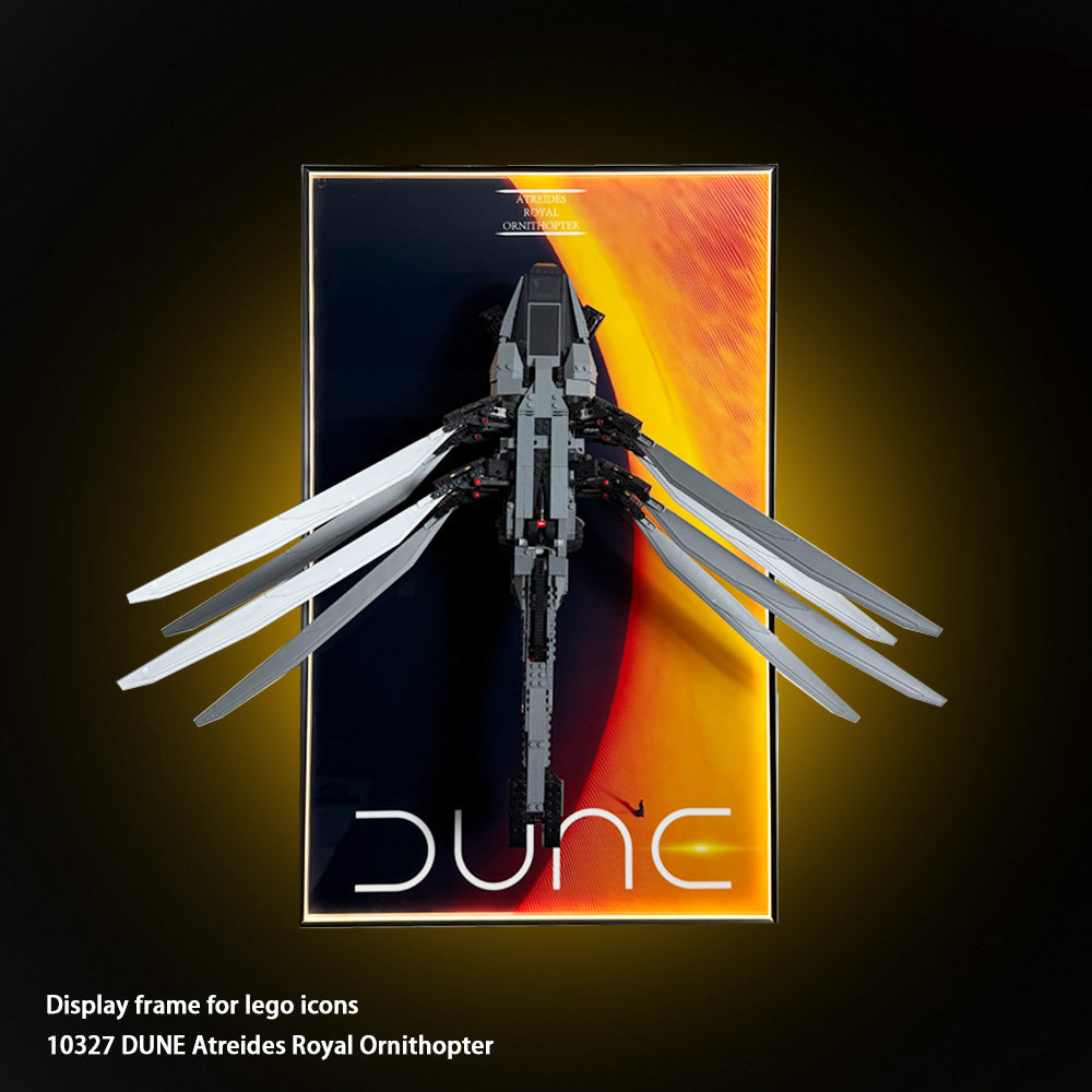 Wall-Mount Display Frame for LEGO® Icons Dune Atreides Royal Ornithopter (10327)