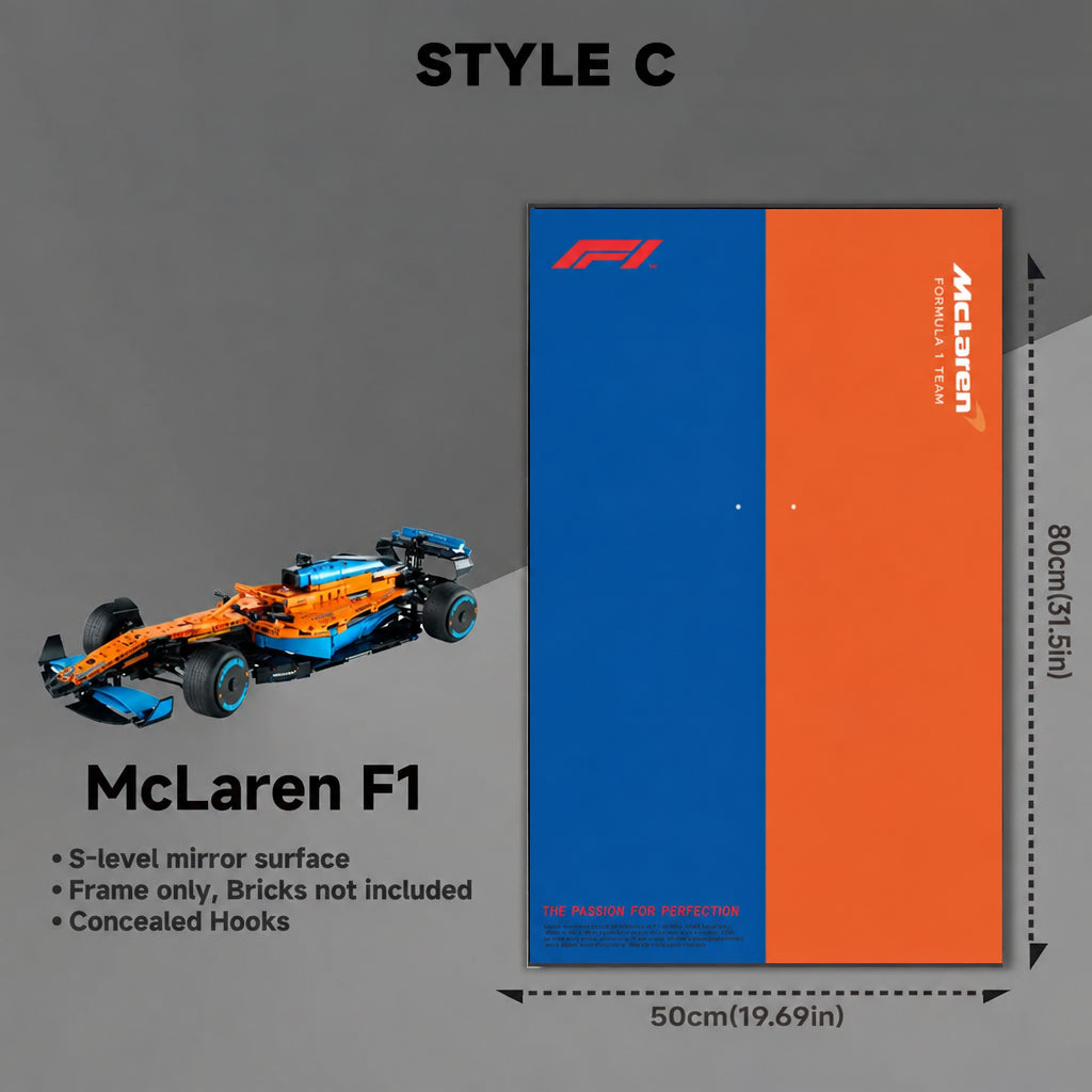 Wall-Mount Display Frame for LEGO® McLaren F1 42141