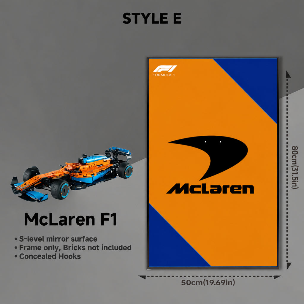 Wall-Mount Display Frame for LEGO® McLaren F1 42141