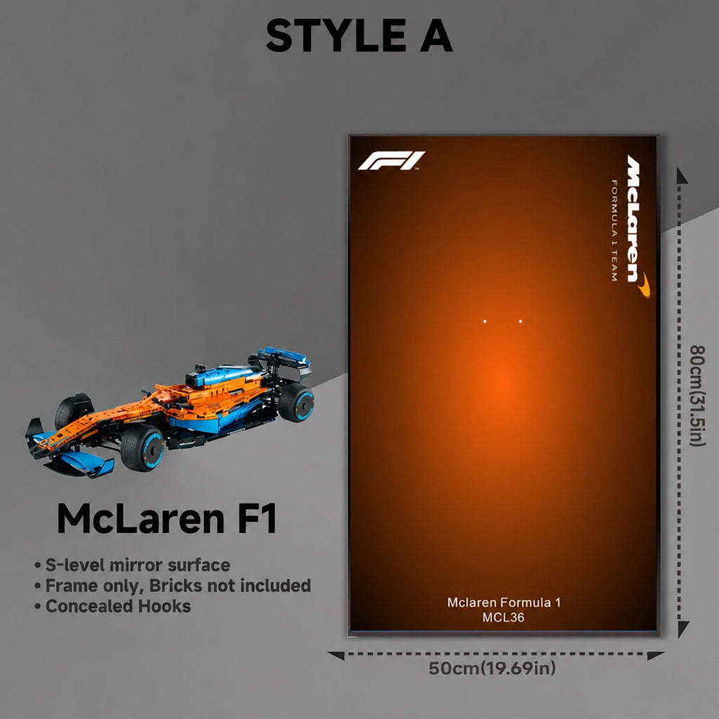 Wall-Mount Display Frame for LEGO® McLaren F1 42141
