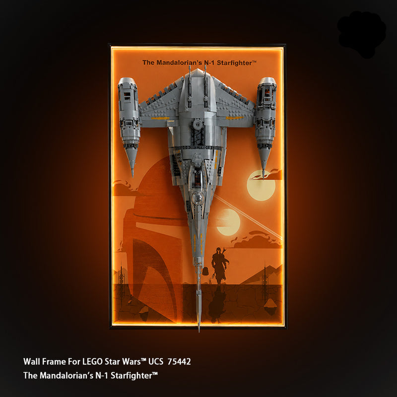 Wall Display Frame for LEGO® Star Wars 75442 N-1 Starfighter