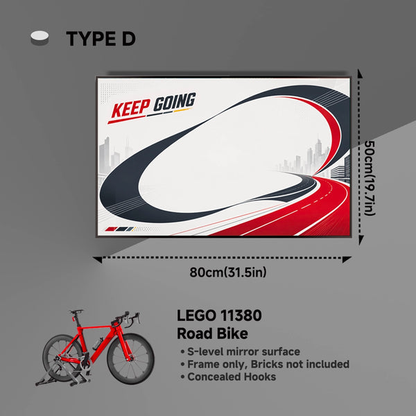 Wall-Mount Display Frame for LEGO® Icons Road Bike 11380