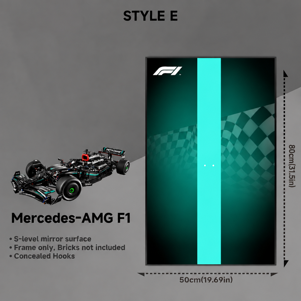 Wall-Mount Display frame for LEGO® Technic™ Mercedes-AMG F1 W14 E Performance 42171