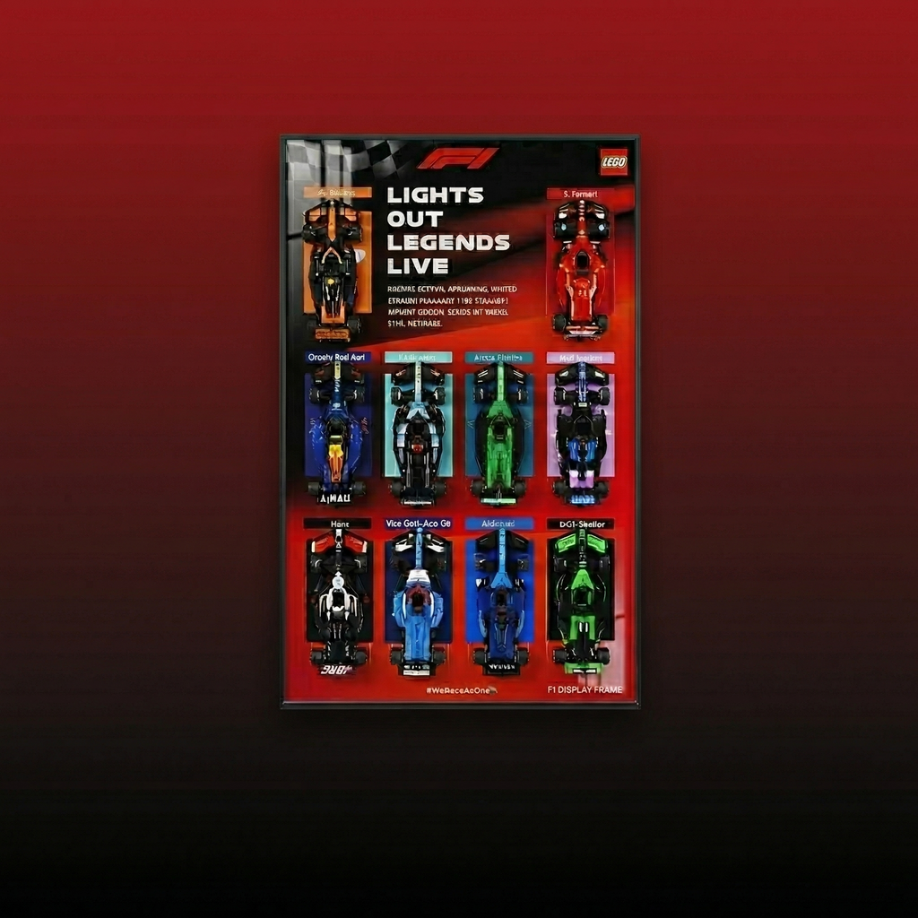 Wall-Mount Display Frame for LEGO® Speed Champion F1 series