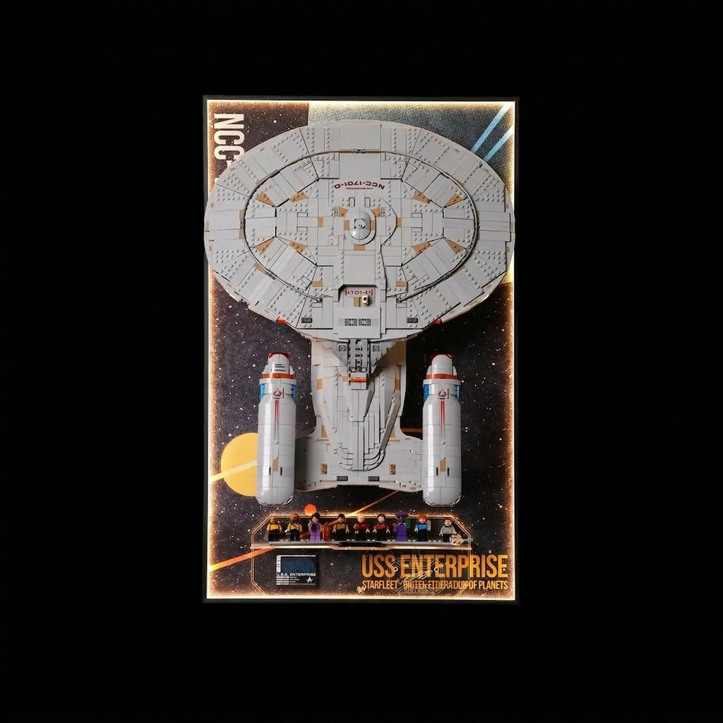Wall-Mount Display Frame for LEGO® ICONS 10356 Star Trek: U.S.S. Enterprise NCC-1701-D™
