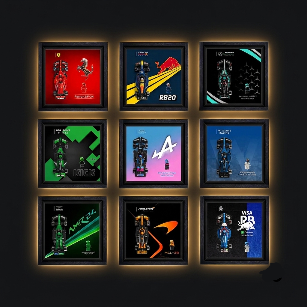 Display case for LEGO® Speed F1 series