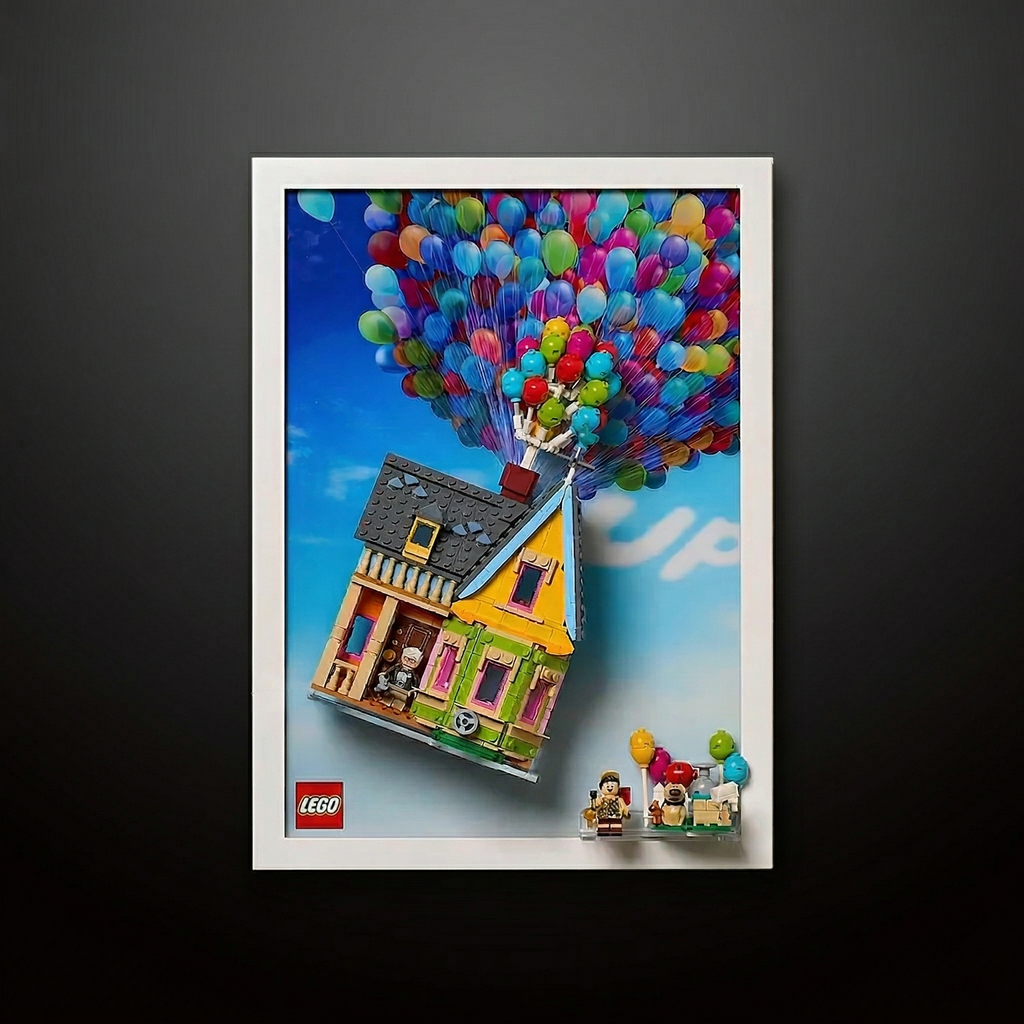 Wall-Mount Display Frame for LEGO® ‘Up’ House 43217
