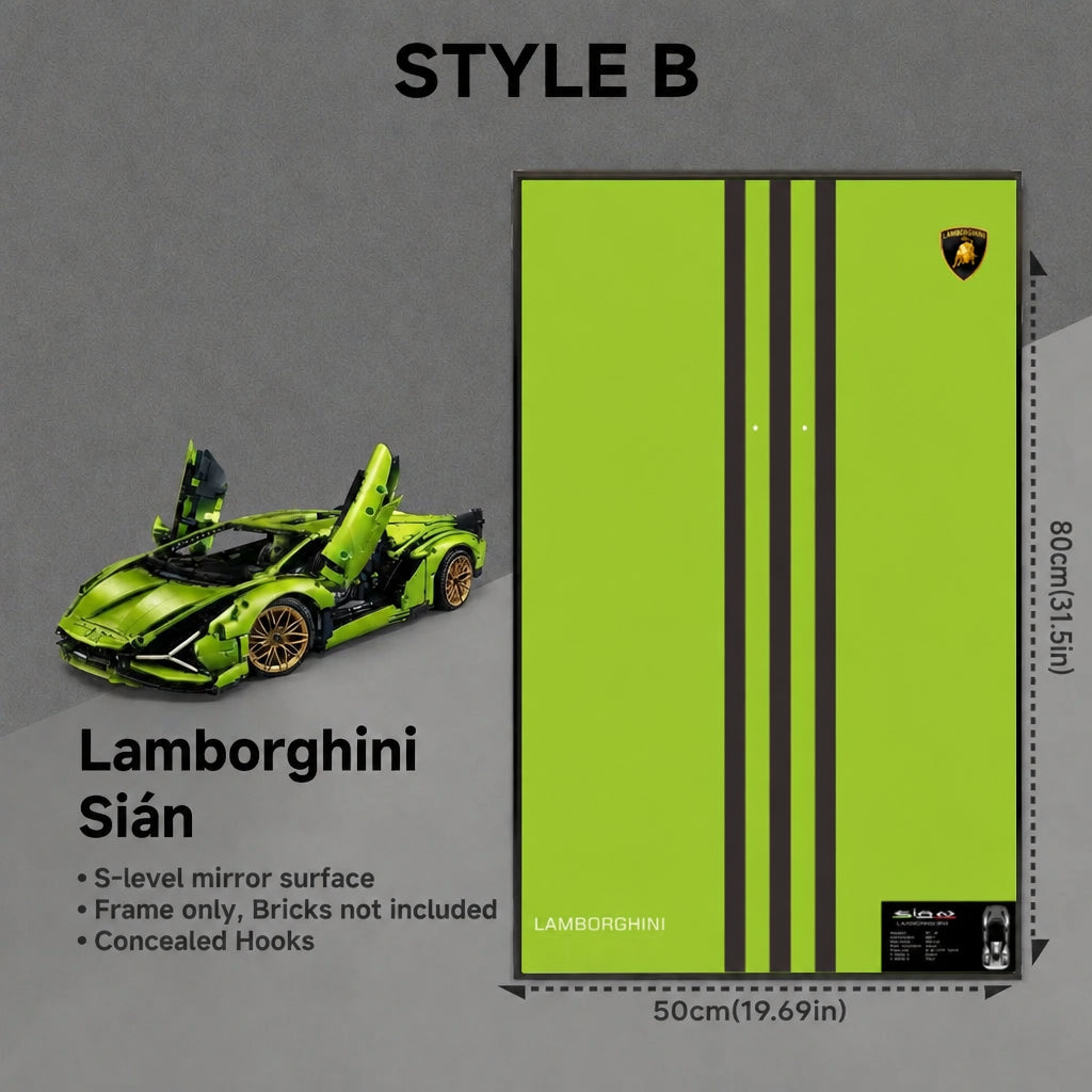 Wall-Mount Display Frame for LEGO® Lamborghini Sián FKP 37 42115