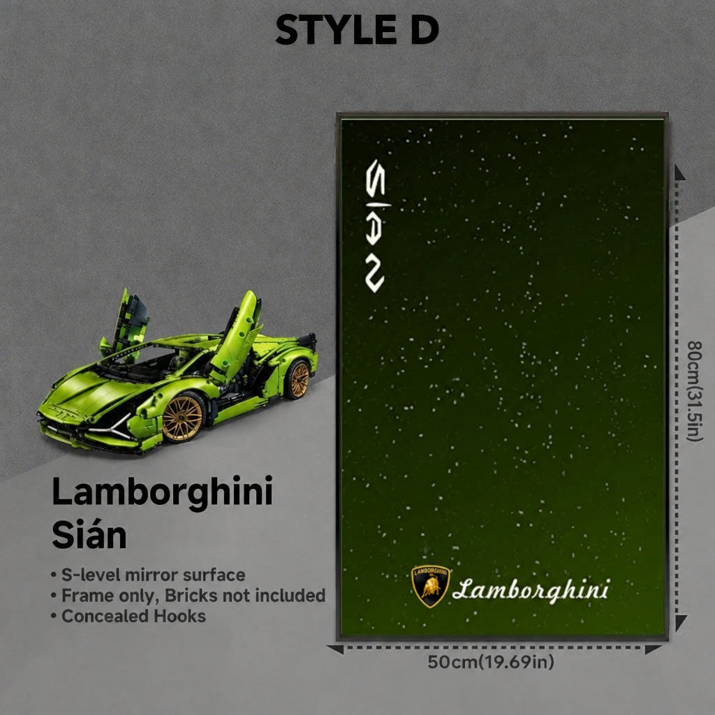 Wall-Mount Display Frame for LEGO® Lamborghini Sián FKP 37 42115