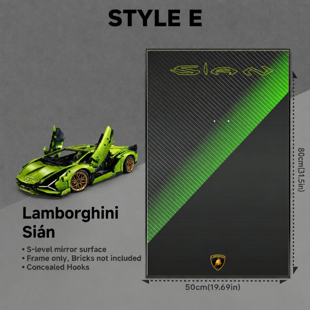 Wall-Mount Display Frame for LEGO® Lamborghini Sián FKP 37 42115