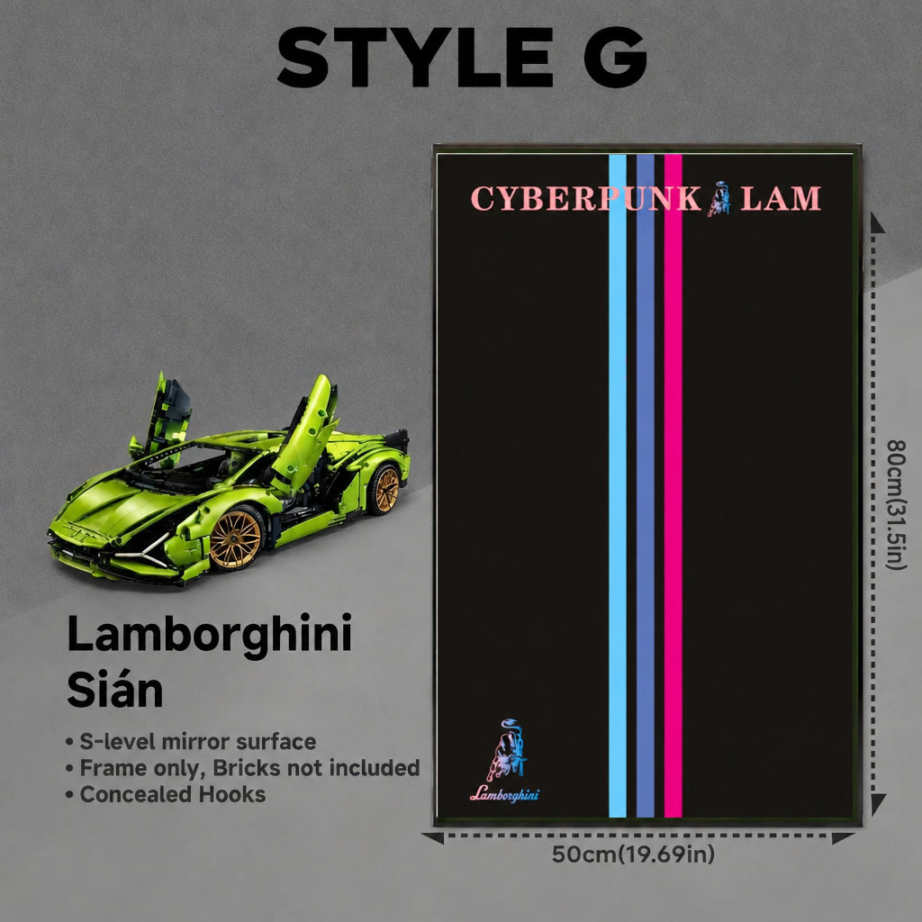 Wall-Mount Display Frame for LEGO® Lamborghini Sián FKP 37 42115