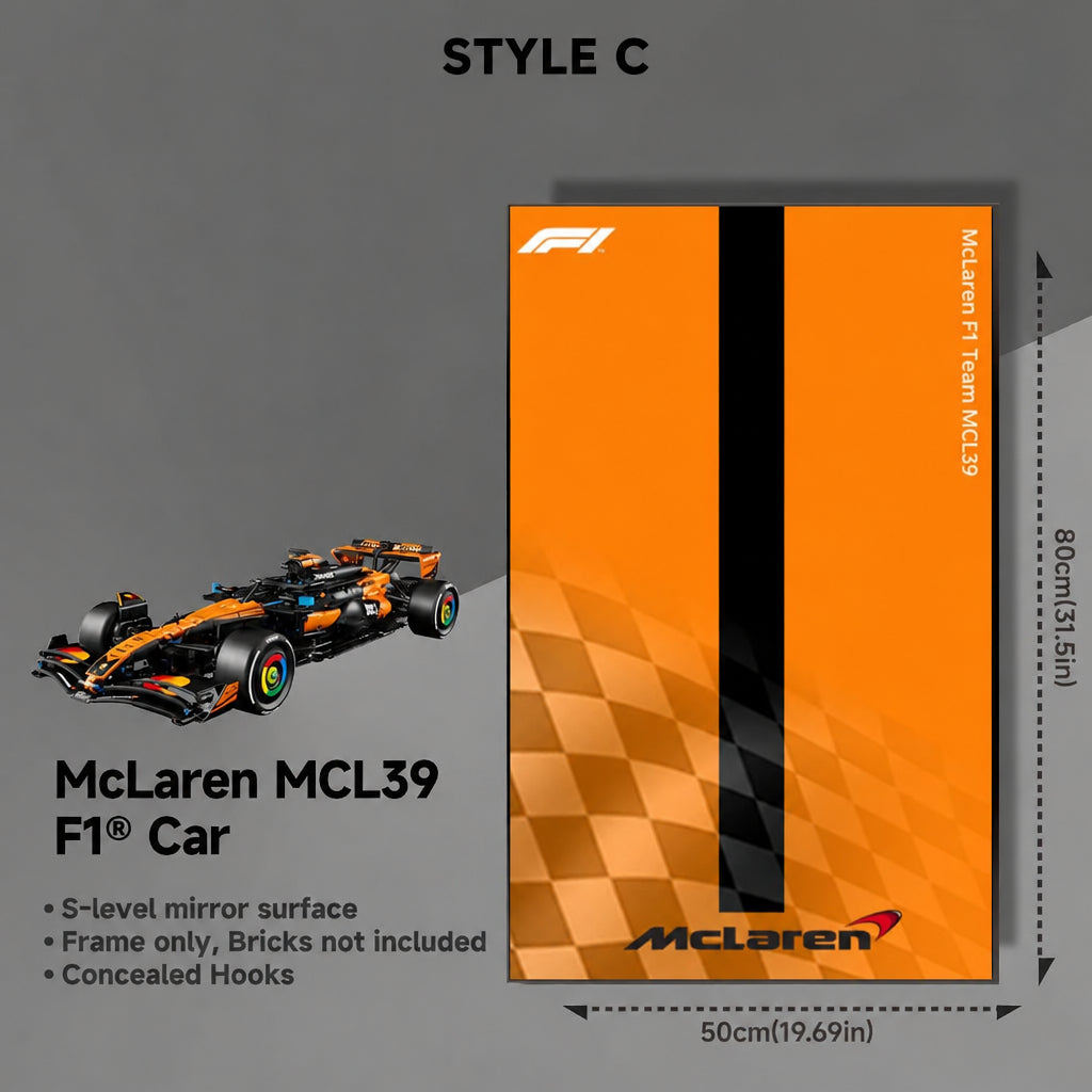 Wall-Mount Display Frame for LEGO® McLaren MCL39 F1 Car 42228
