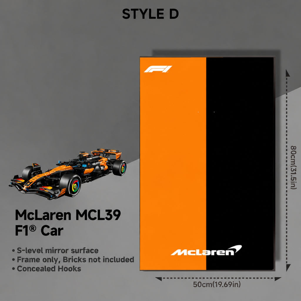 Wall-Mount Display Frame for LEGO® McLaren MCL39 F1 Car 42228