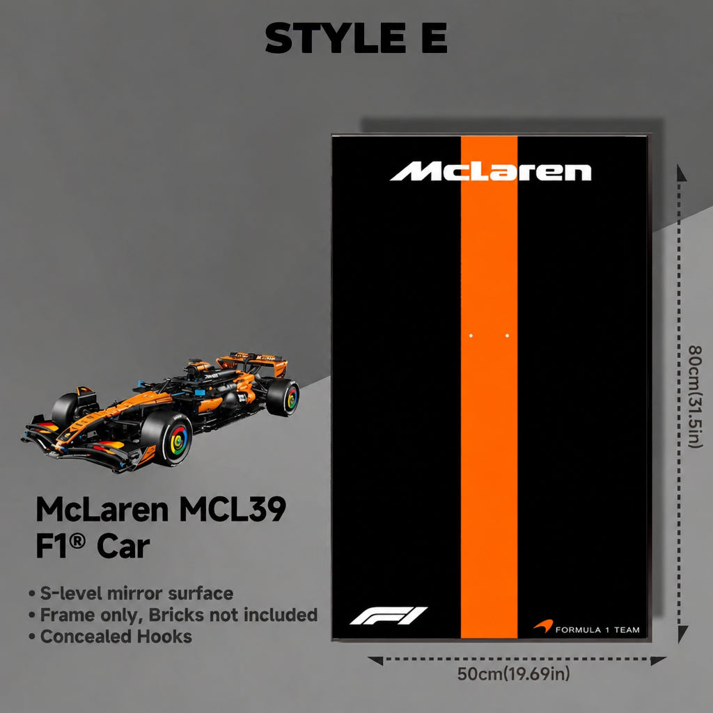 Wall-Mount Display Frame for LEGO® McLaren MCL39 F1 Car 42228