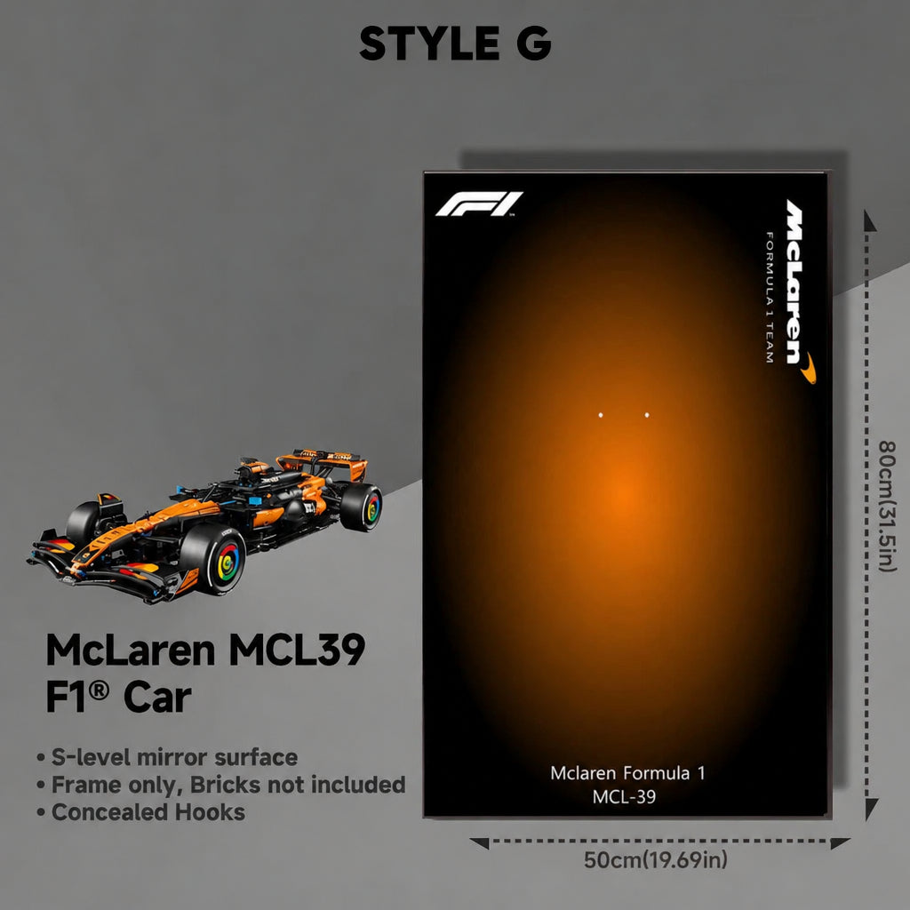 Wall-Mount Display Frame for LEGO® McLaren MCL39 F1 Car 42228