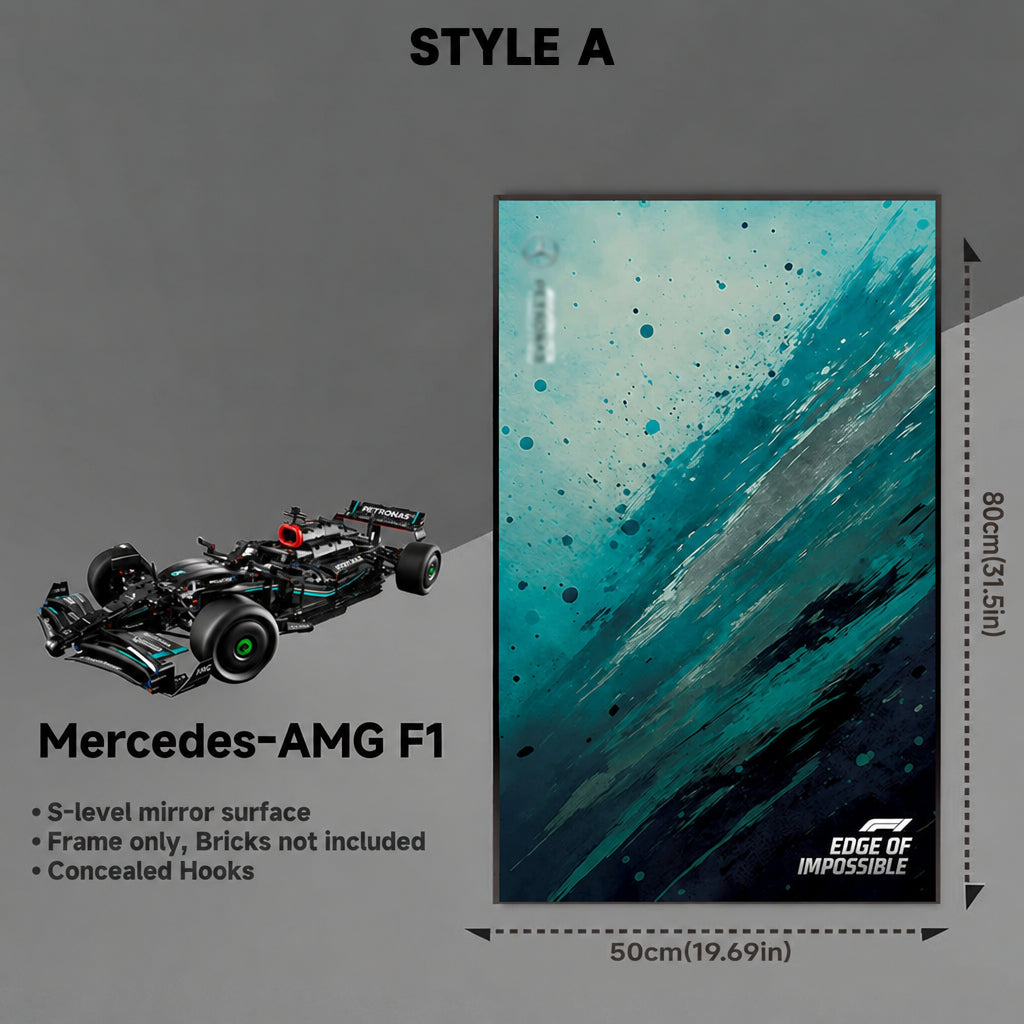 Wall-Mount Display frame for LEGO® Technic™ Mercedes-AMG F1 W14 E Performance 42171