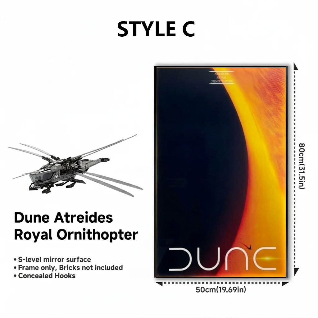 Wall-Mount Display Frame for LEGO® Icons Dune Atreides Royal Ornithopter (10327)