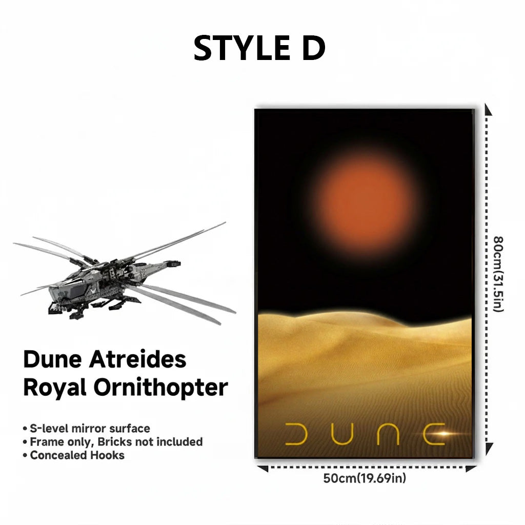 Wall-Mount Display Frame for LEGO® Icons Dune Atreides Royal Ornithopter (10327)