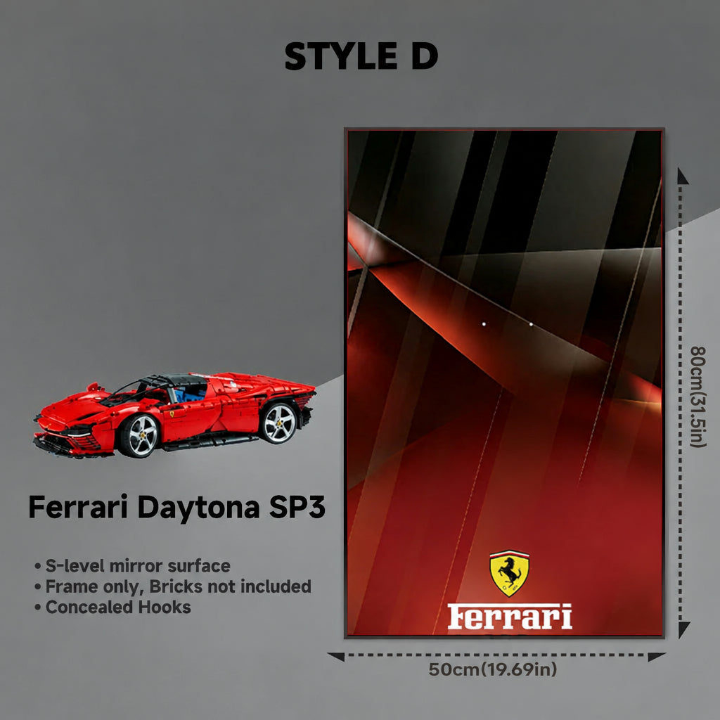 Wall-Mount Display Frame for LEGO Ferrari Daytona SP3 42143