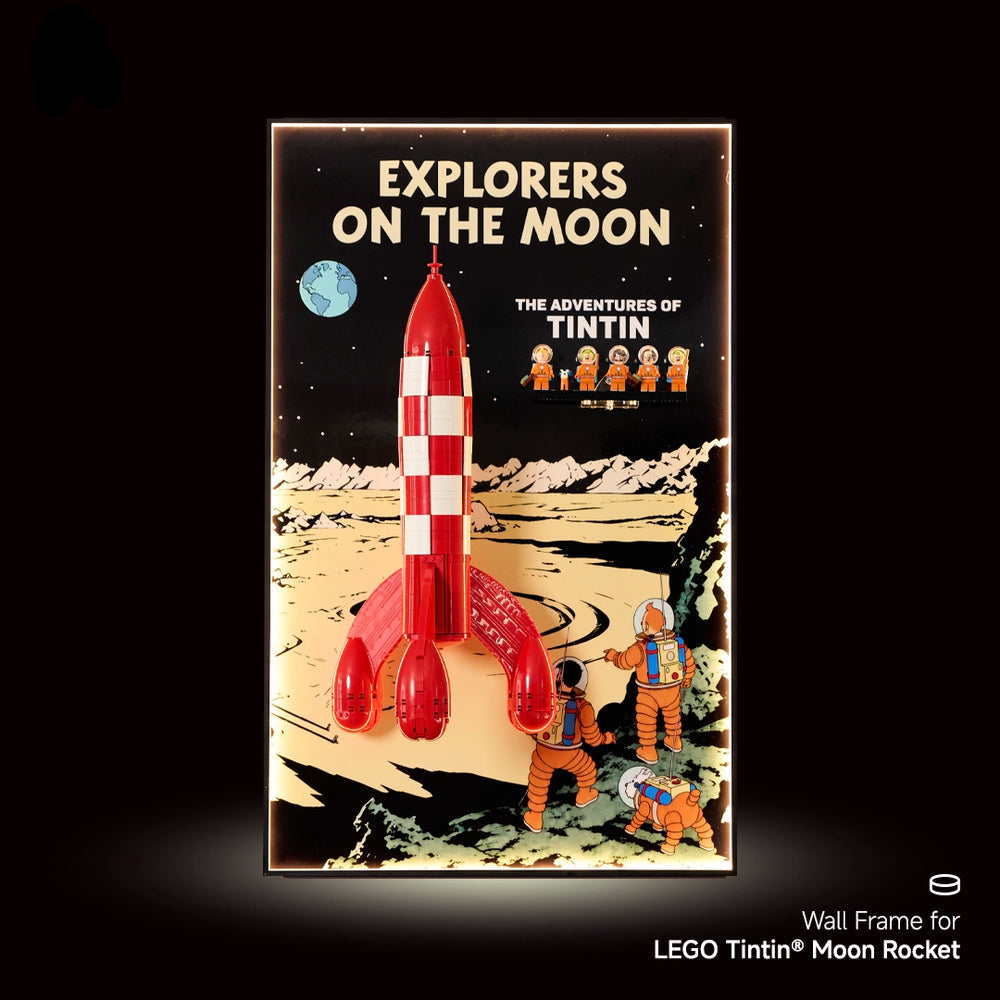 Wall Display Frame for LEGO® Ideas Tintin Moon Rocket 21367
