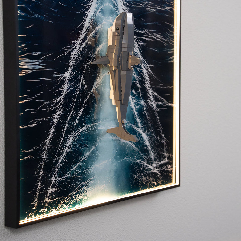 Wall Display Frame For LEGO® Ideas 21350 Jaws