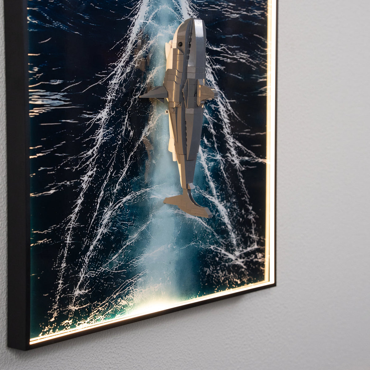 Wall Display Frame For LEGO® Ideas 21350 Jaws